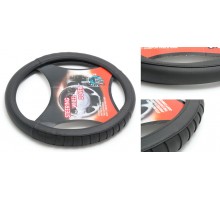 Чехол руля кожа-PU H-8538-M (black) (A)