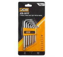 Ключи Г-образные TORX с отверстием, набор 7пр. (Т10Н, Т15Н, Т20Н, Т25Н, Т27Н, Т30Н, Т40Н)