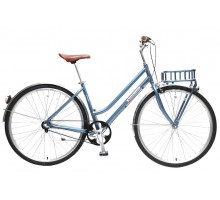 Велосипед Urban Classic F(Al 6061,колесо700с,пер/зад покр35C,3 планетар. скорости, тормаза:U-Brake,зад ножной, ремен. передача,рост до 175см, голубой)