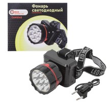 Фонарь светодиодный налобный аккумуляторный (12500К,4В,500Ма,зарядка-12ч,рабочее время-7ч)