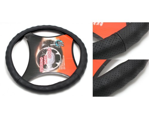 Чехол руля кожа H-8527-M (black) (2)