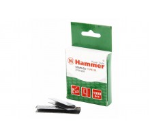 34001 Скобы для степлера Hammer Flex 215-001 12мм, ширина 5мм, сечение 1.2мм, U-образные (тип 28) 1000шт.