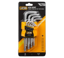 Ключи Г-образные TORX с отверстием, набор 9пр. (Т10Н, Т15Н, Т20Н, Т25Н, Т27Н, Т30Н, Т40Т, Т45Н, Т50Н)