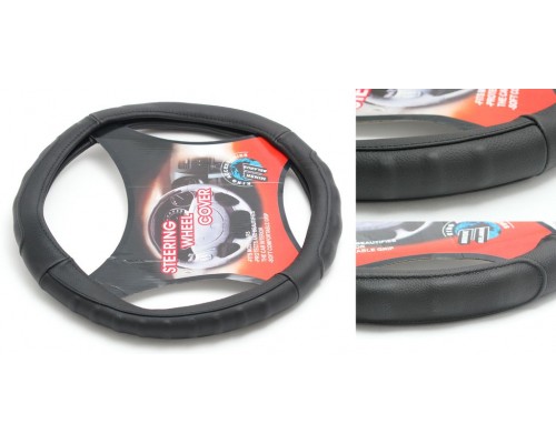 Чехол руля кожа H-8526-M (black) (2)
