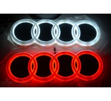 Значок с подсветкой 3D AUDI RED