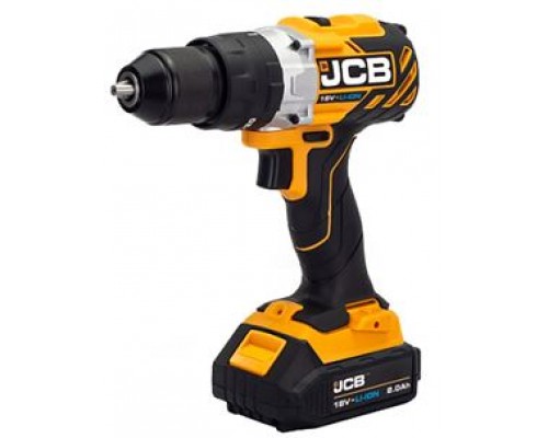 Дрель-шуруповерт аккумуляторная (JCB-BLCD-B-E) 18V, max 65Nm в комплекте с зарядным устройством (JCB-18VFC-E) 2.4A и батареей аккуму(JCB-20LI-E) 2.0AH