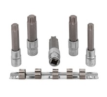 Набор головок-бит Torx 6-лучевых, 5 пр.(Т60,Т70,Т80,Т90,Т100, L-100мм) 1\2