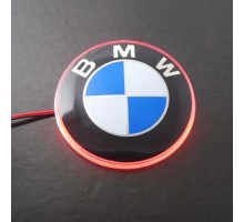 Значок с подсветкой 3D BMW RED 8,2см