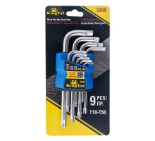 Набор ключей Г-образных Torx 9пр.(Т10,15,20,25,27,30,40,45,50)в блистере