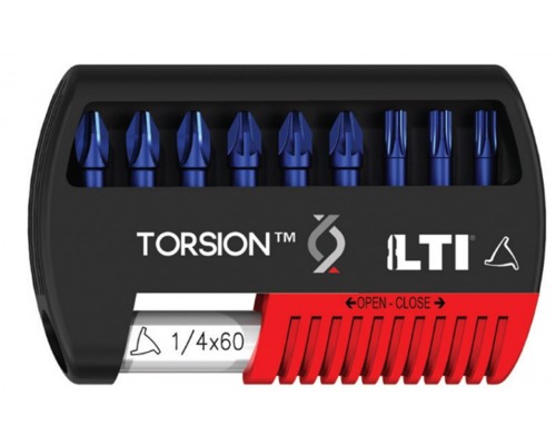 Набор бит10пр. (PH1, PH2, PH3, PZ1, PZ2, PZ3, TX20, TX25, TX30, битодержатель) MYBIT 10 TORSION