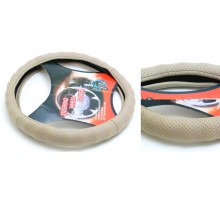 Чехол руля кожа H-8528-M (light grey) (A)