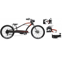 Электро-чоппер Falcon(40км ч,до 40км на заряде.48V 500W,10,4Ah 48V,тормоза-Тектро,7 скор,Shimano tourney,Обод-26”х100мм алюм,покр-CST,26”х4”)