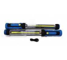 Лампа светодиодная аккумуляторная сборная (2х10W COB LED,2 магнита,2крючока,180гр.,1000Lm,2000mAh,USB провод,время раб.2ч,время заряд.4ч)