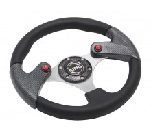 Руль спортивный JY9048K (black/carb/carb)