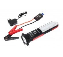 Фонарь светодиодный аккумуляторный с накопителем и функцией пуска а/м(12V,12000mAH,400Amp,480/60Lumen-бок/торц.свет,водонепр.IP54, магит,инд. зарядки)
