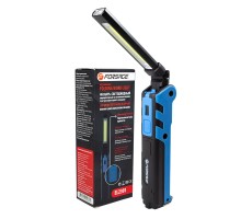 Лампа светодиодная аккумуляторная с магнитом(5W/3WCOB,150/360Lumen,3.7V,2000mAh,t зарядки 4ч,USB провод,защита гнезда зарядки,поворотная 270гр)