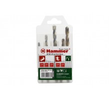 37080 Набор сверл Hammer Flex 202-906 DR set No6 (5pcs) 5-8mm металл камень, 5шт.