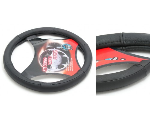Чехол руля кожа H-8517-M (black) (2)
