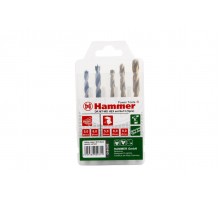 37081 Набор сверл Hammer Flex 202-913 DR set No13 HEX (5pcs) 5-8mm металл дерево, 5шт.