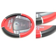 Чехол руля KD-71030RD-M (Black/red)