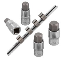 Набор головок-бит Hex 6-гранных, 4 пр. (Н12,Н14,Н17,Н19мм, L-55мм) 1\2