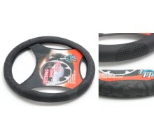Чехол руля кожа H-8543-M (black) (A)