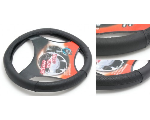 Чехол руля кожа H-8519-S (black) (2)