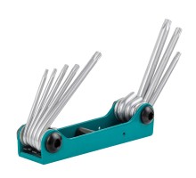 Набор ключей TORX складной, 8пр.(T9, T10, T15, T20, T25, T27, T30, T40)