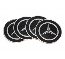 Наклейки на колпак 90мм Mercedes 4пр (металл)