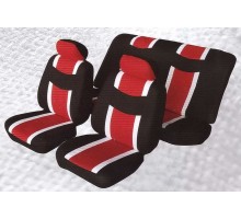 Чехлы на сидение 6пр BY-1304003K Black/red