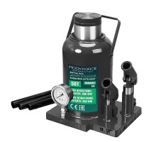 Домкрат бутылочный 50т с манометром (h min-280мм, h max-450мм)