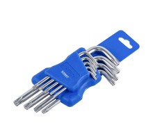 Набор ключей Г-образных TORX 9пр.(Т10Н, Т15Н, Т20Н, Т25Н,Т27Н, Т30Н, Т40Т, Т45Н,Т50Н с отверстием)в пластиковом держателе