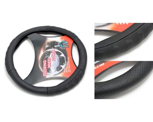 Чехол руля кожа H-8525-M (black) (2)