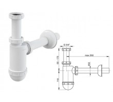 Сифон для умывальника O32 c накидной гайкой 5/4, Alcaplast