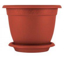 Горшок для цветов с подставкой, 2,9 л., Борнео, терракотовый, InGreen