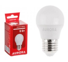 Лампа светодиодная G45 ШАР 9Вт 230В E27 4500K AURORA
