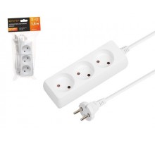 Удлинитель 1,5м (3 роз., 2,2кВт, б/з, ПВС 2х0,75) Юпитер (ЮПИТЕР)