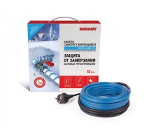 Греющий саморегулирующийся кабель на трубу 15MSR-PB 25M  (25м/375Вт) REXANT