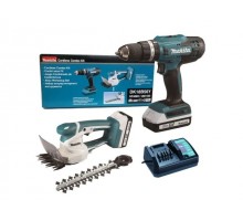 Аккум. дрель-шуруповерт MAKITA LXT HP488D + аккум. кусторез UM110D (в комплекте 2 акум. 1,5А/ч + зарядное)