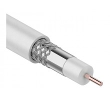 Кабель RG-6U (75 Ом), CCS/Al/Al 48 % (бухта 100 м) белый PROconnect (Телевизионный кабель для подключения систем телевидения)
