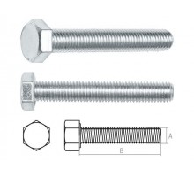Болт М10х25 мм шестигр., цинк, кл.пр. 8.8, DIN 933 (20 кг) STARFIX