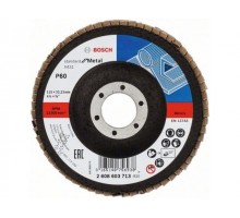 Круг лепестковый 115х22.2 мм K60 плоский STANDARD FOR METAL BOSCH