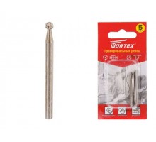 Гравировальный резец 3 мм WORTEX (раб. диам. 3.0 мм, диам. хвостовика 3.2 мм, 35000 об/мин)