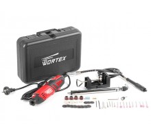 Гравер электрический WORTEX MG 3218 E в чем. + аксессуары 180 вт, 8000-35000 об мин, цанга 3.2 мм (в чем.+ 40 аксесс., гибкий вал, держатель)
