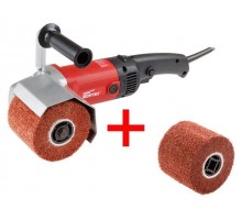 Щеточная шлифмашина WORTEX WS 1014 S в кор.+АКЦИЯ щетка нейлоновая в подарок (В ПОДАРОК SW101208019 Щетка нейлоновая 120х100 мм P80 WORTEX)