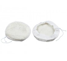 Полировальный круг 180мм, на завязках (иск.шерсть, короткая) (WORTEX)