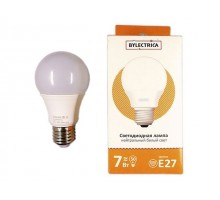 Лампа светодиодная A60 СТАНДАРТ 7 Вт 170-240В E27 4000К BYLECTRICA (45 Вт аналог лампы накал., 575Лм, нейтральный белый свет)