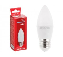 Лампа светодиодная C37 СВЕЧА 9Вт 230В E27 6000K AURORA