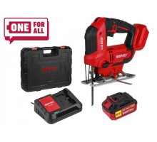 Аккум. лобзик WORTEX CJS 8030 в чем. ALL1 XLT SET 18 В, 500-3000 об/мин, 85 мм, 1х4 А*ч