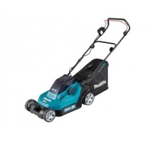 Газонокосилка аккумуляторная MAKITA LXT DLM 382 CM2 (18.0 В, 2 акк., 4.0 А/ч, Li-Ion, шир. 380 мм, выс. 25-75 мм, пластм. корпус, травосборник 40)